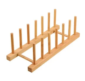 Plate Storage Rack Wooden Dish Rack Cup Dish