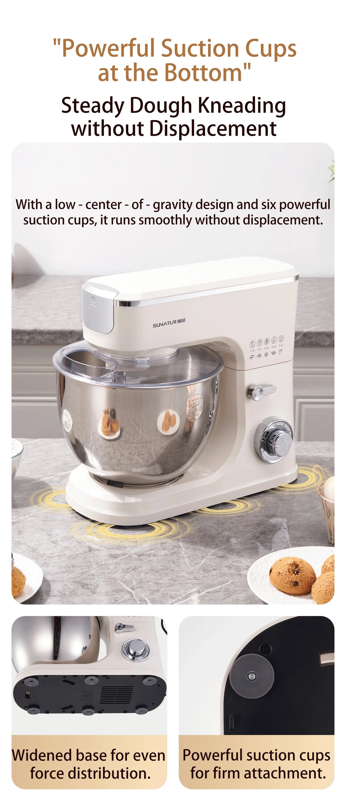 Sunatur 8l Stand Mixer Machine 2000w Electric Blender