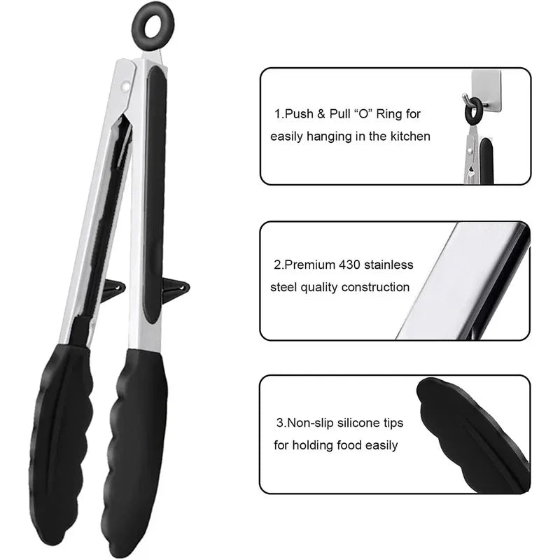 Tongs Silicone Food Tongs Non Stick Cooking Serving