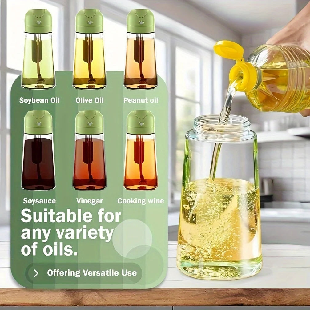 2in1 500ml Glass Oil Sprayer Olive Oil Spray