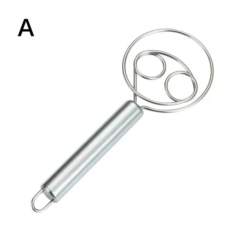 1pc Stainless Steel Dough Mixer Hanging Hole Whisk