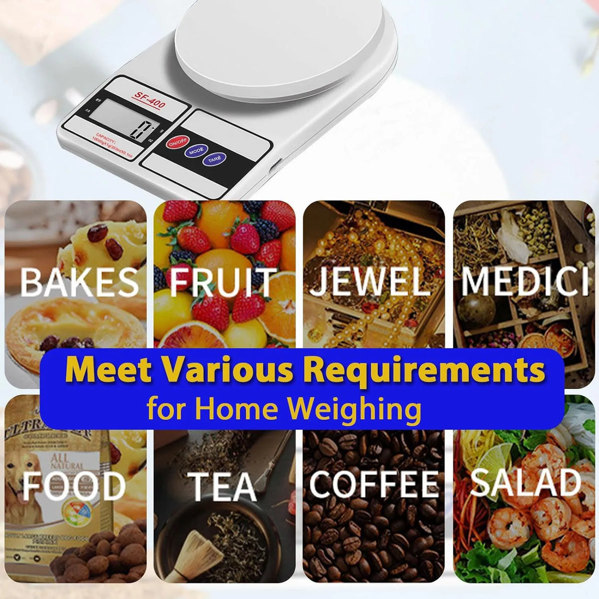 Digital Scale 10kg/1g High-Precision Led Electronic Scales Food