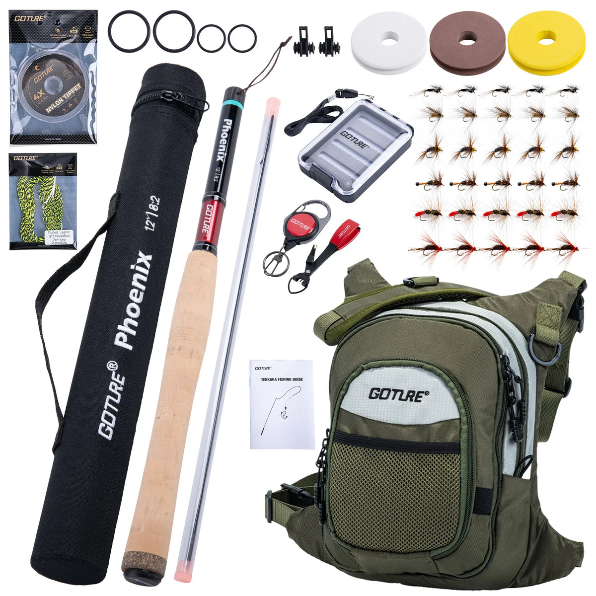 Goture Tenkara Fishing Kit 6m Rod Spare Tip