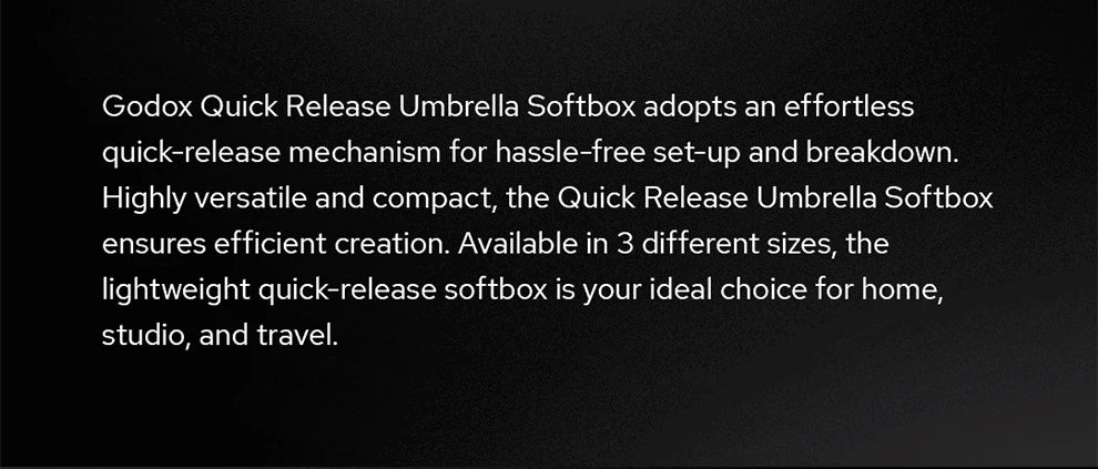 Godox S65t S85t S120t Umbrella Style Quick Installation