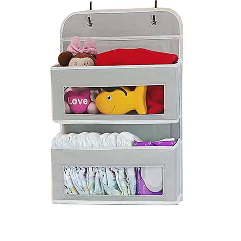 5-Shelf Hanging Storage Organizer - Behind Door Anti-Tilt