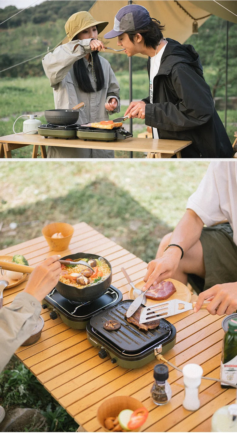 Naturehike Folding Double Gas Furnace Outdoor Cookware Camping