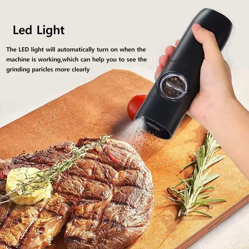 Usb Charging Electric Salt Pepper Grinder Rechargeable Adjustable