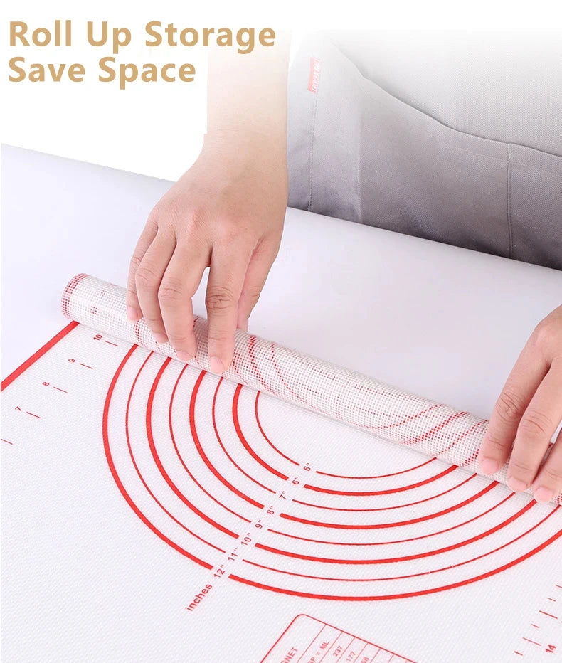 Black Red Kneading Dough Mat Silicone Baking Mat