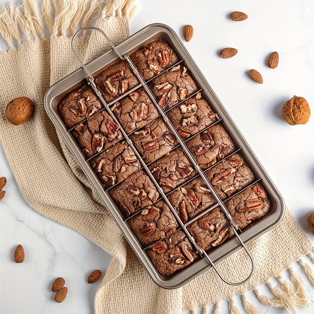 18 Grids Stainless Steel Loaf Pan Brownie Cake