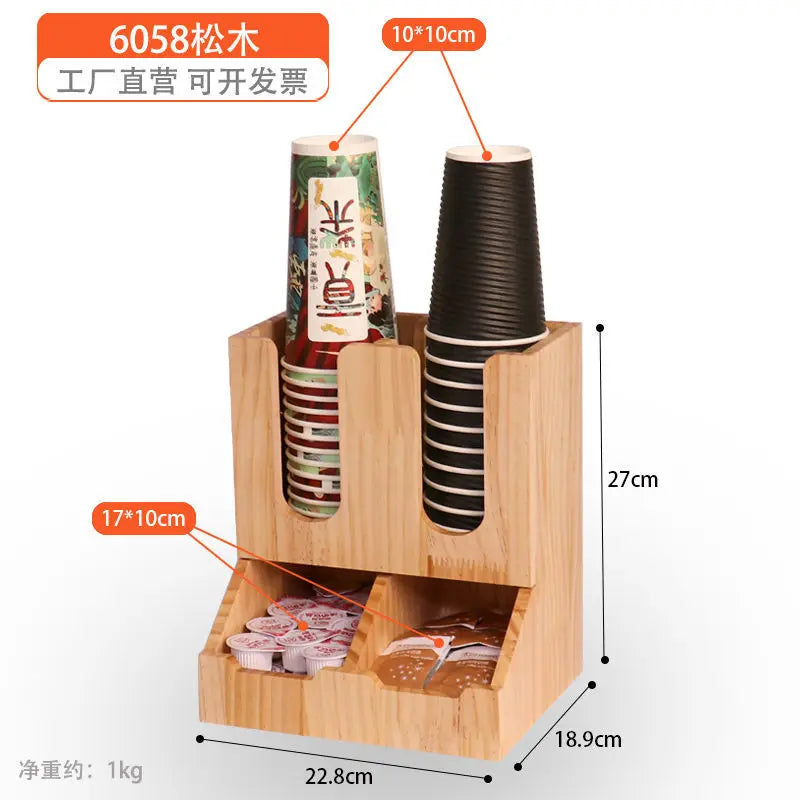 Creative Coffee Shop Bar Paper Cup Straw Storage