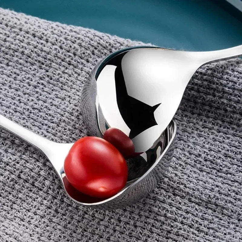 2/1pcs Stainless Steel Spoon Thicken Long Handle Soup