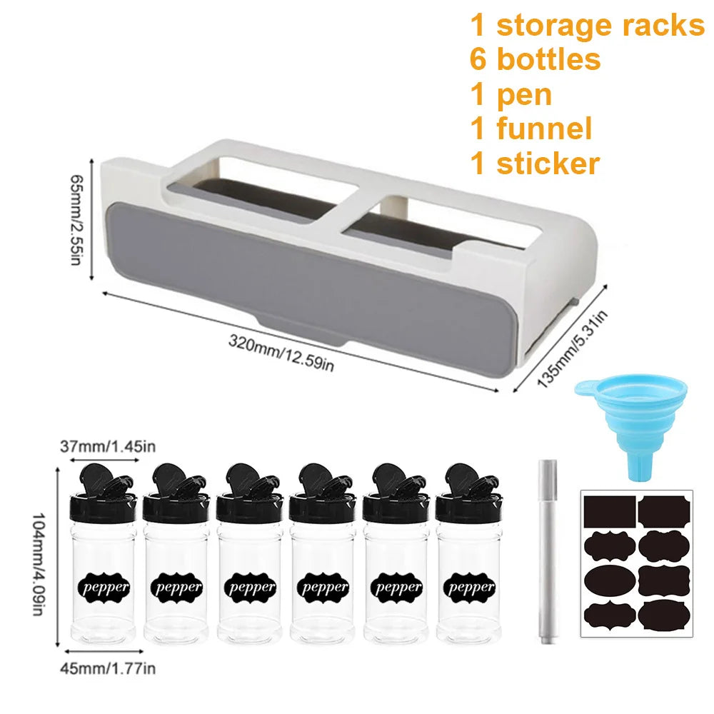 Spice Rack Self-Adhesive Spice Organizer Rack Seasoning Bottle