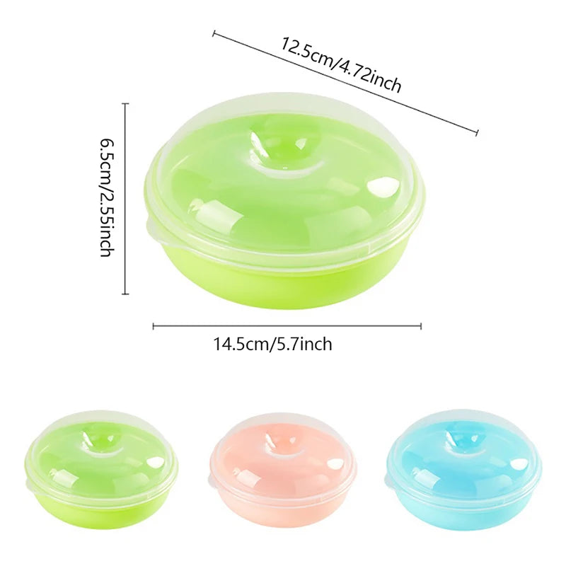 Bread Box Microwavable Transparent Round Shape Food Container