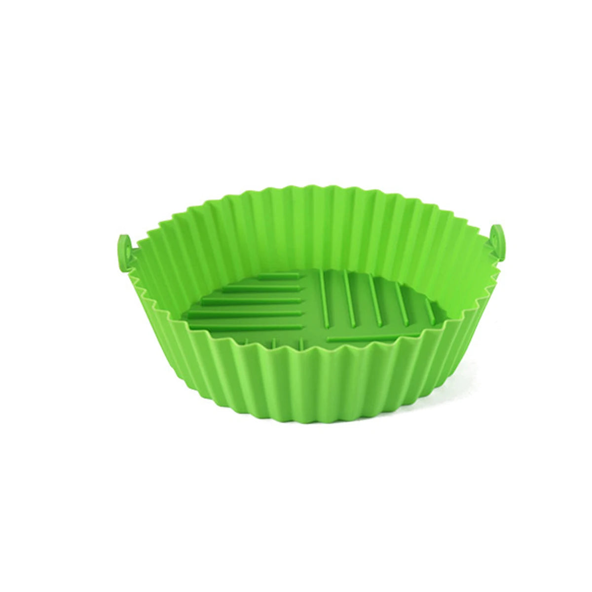 1pc Silicone Air Fryer Baking Tray Circular Foldable
