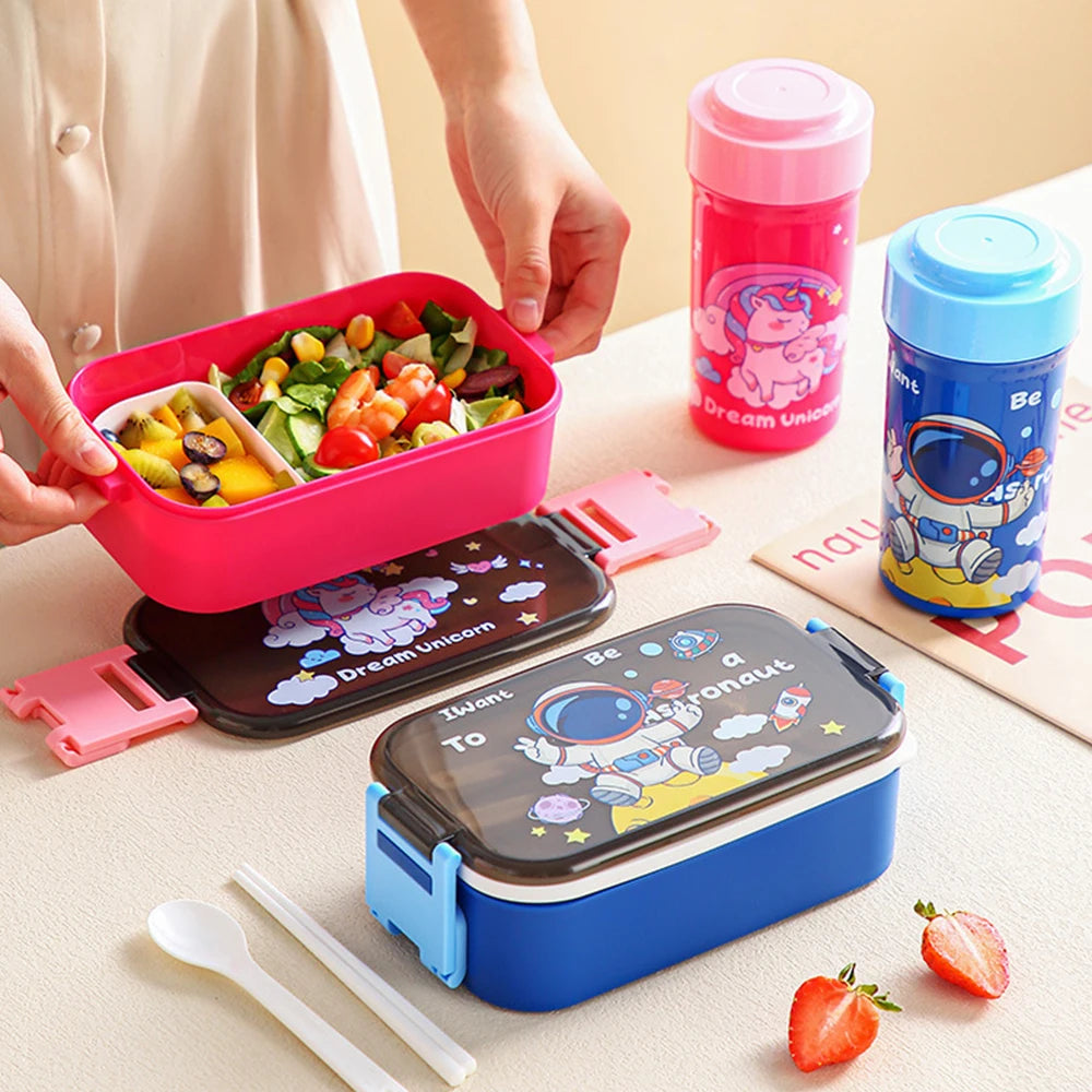 Lunch Box School/ Kids/Kindergarten Water Bottle Dinosaur Unicorn