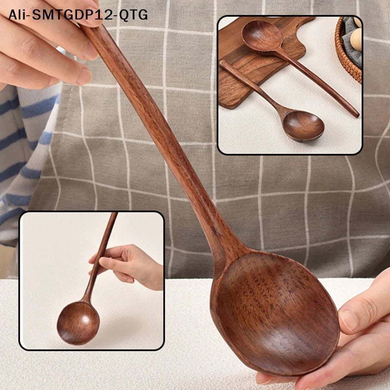 Long Handle Ramen Wooden Spoon Japanese Cooking Utensils