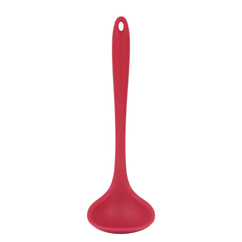 1pc Long Handle Silicone Soup Spoon Ramen Noodles