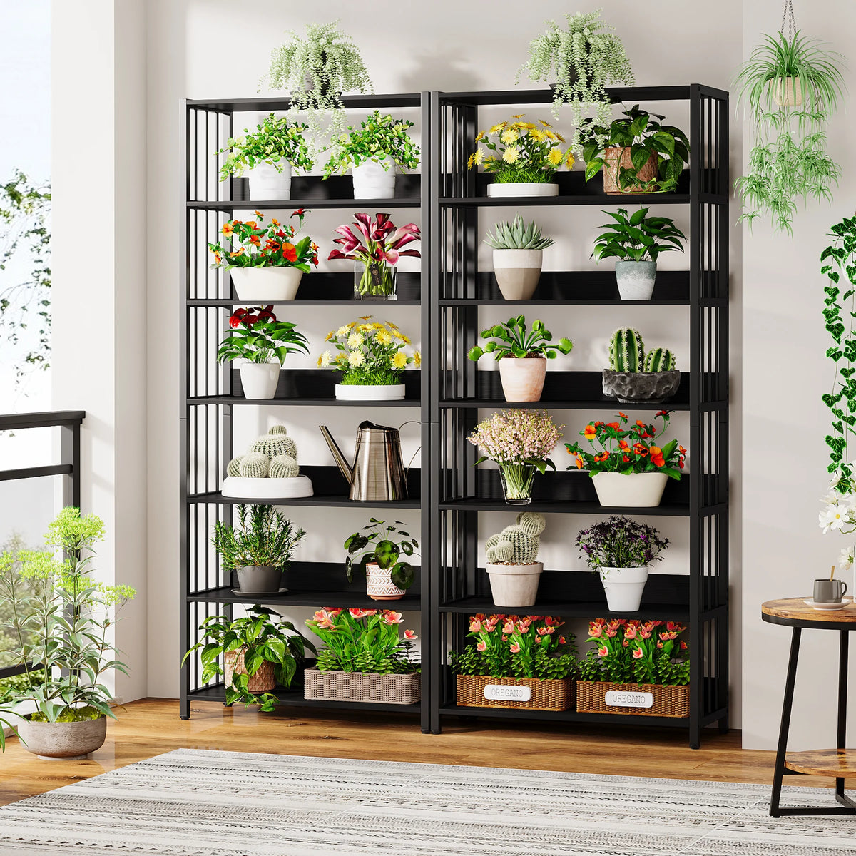 Tribesigns Bookshelf Storage Rack Standing Shelf Tier Industrial
