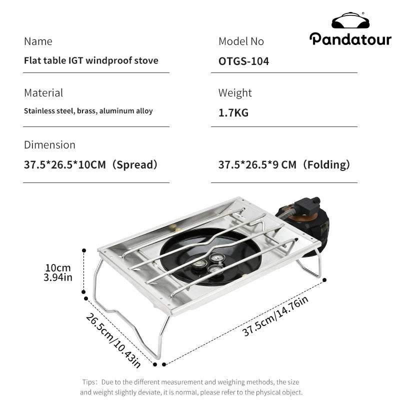 Pandatour Igt Outdoor One-Touch Table Stove Easy Equiped