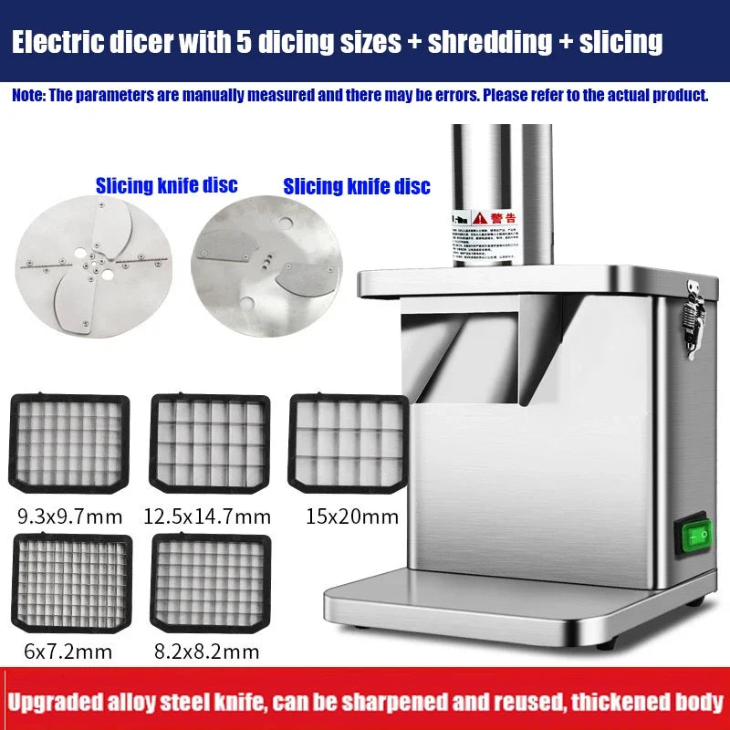 Vegetable Cutter Fruit Vegetable Slicer Commercial Cube Cutting