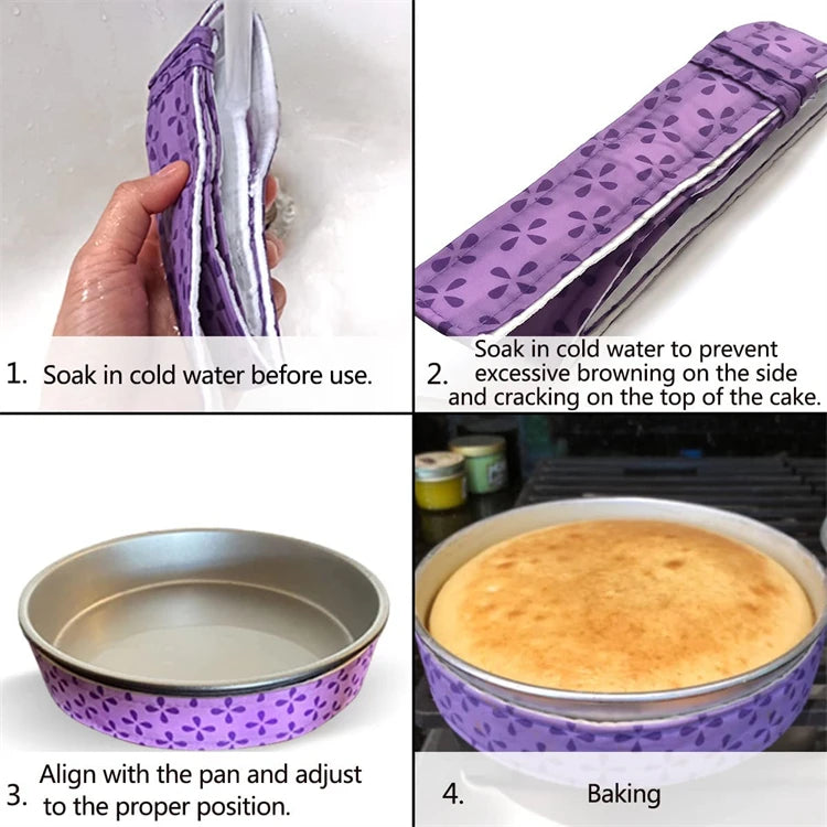 Lmetjma Bake Even Strip Cake Pan Dampen Strips