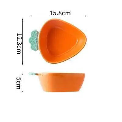 Cute Carrot Ceramic Plate Fruit Salad Plate Dessert