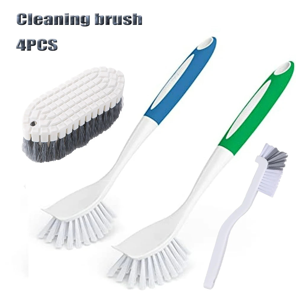 2/4/5/6pcs Cleaning Brush Pad Set Dish Scouring Pad for Cleaning Scouring Pad Kitchen Scrub Brush & Bendable Cup Brushes Dish