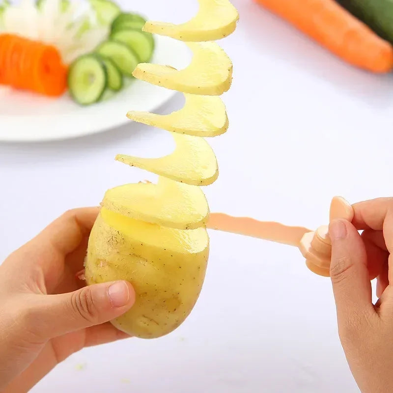 Spiral Potato Cutter Stainless Steel Sticks Spiralizer Chips