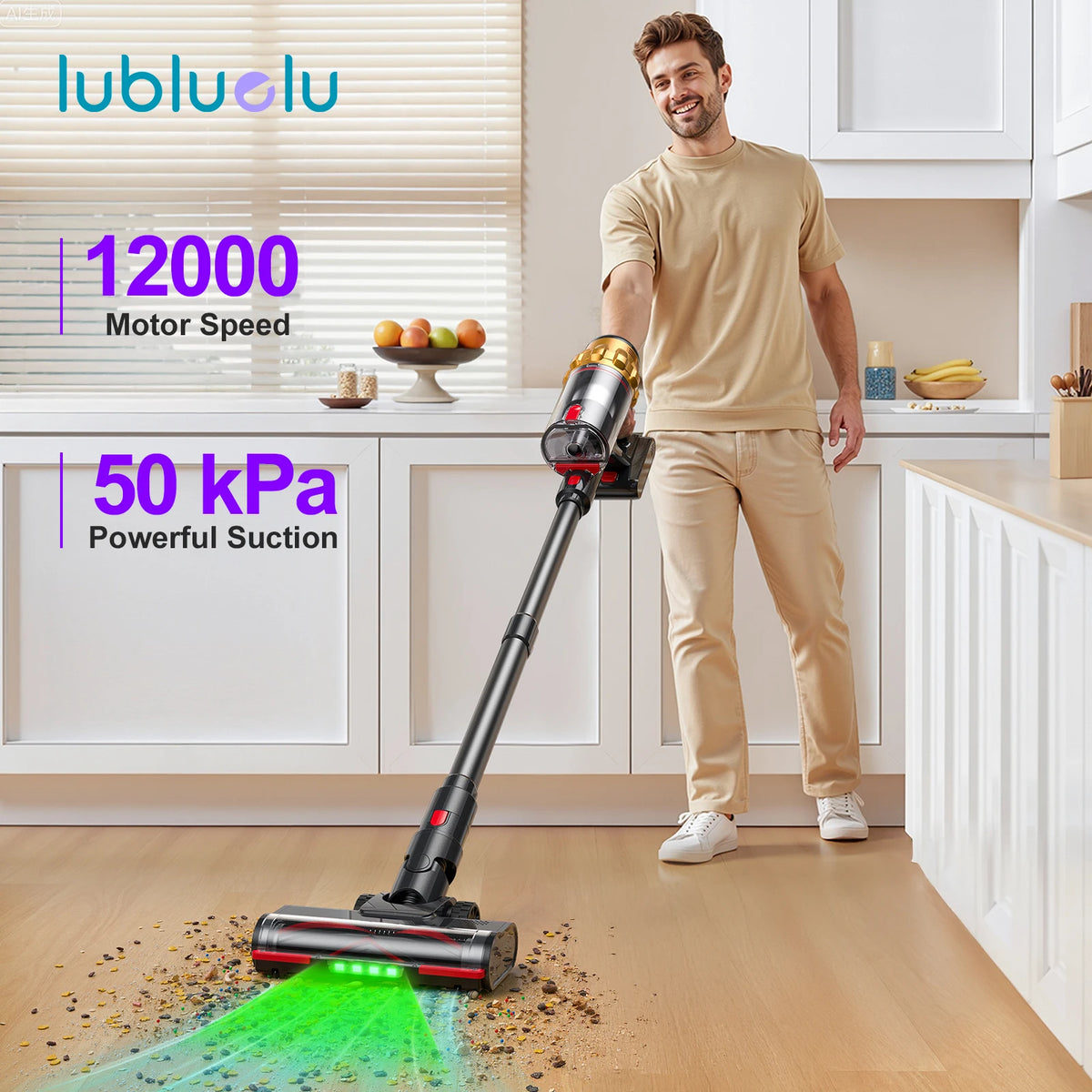 Lubluelu G11 Cordless Vacuum Cleaner 50kpa Powerful Suction