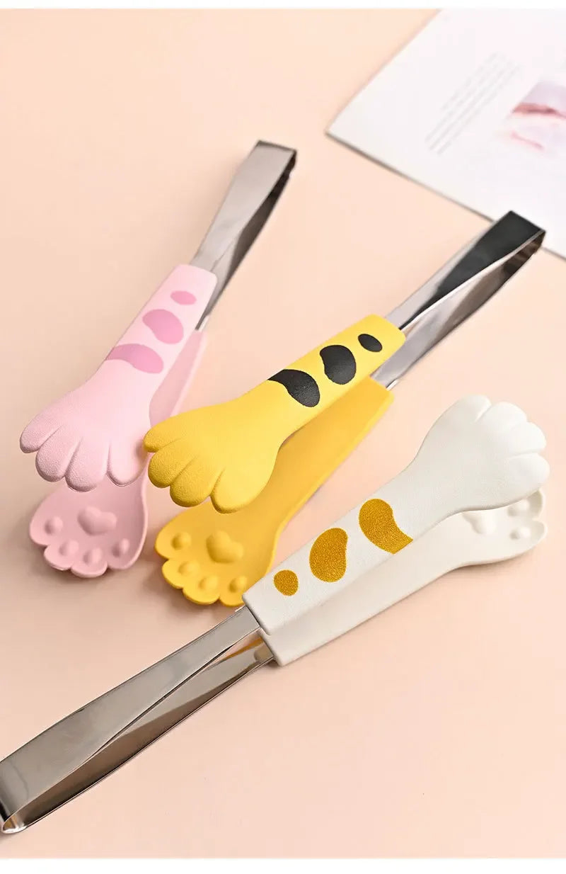 Cat Paw Shape Food Tongs Cute Cartoon Meal