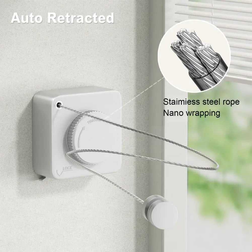 1m/4 2m Retractable Clothesline Stainless Seel Clothes-Drying