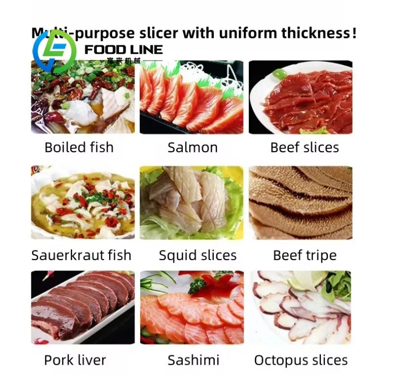 Salmon Fish Meat Slicing Slicer Squid Octopus Beef