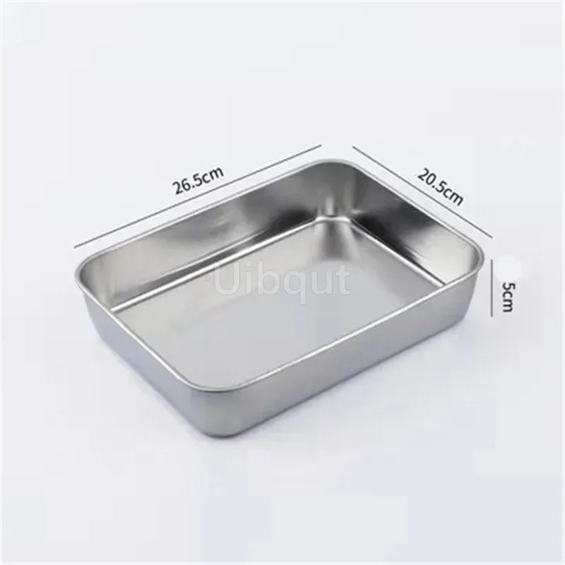 304 Stainless Steel Baking Tray Plate Bbq Tray