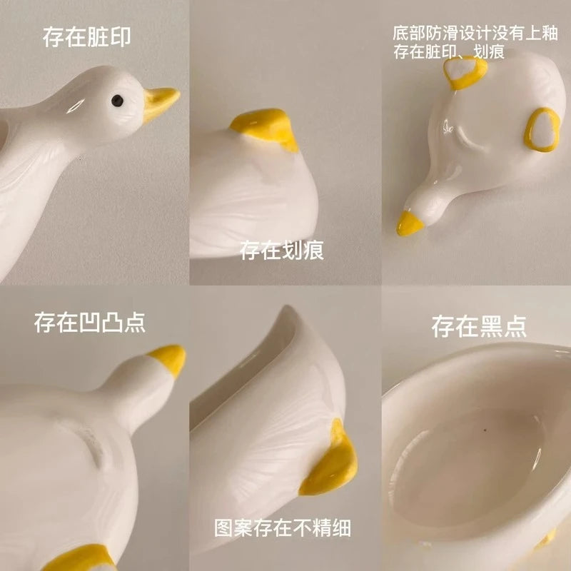 Ceramic Duck Seasoning Dish Salad Dipping Dish Cream