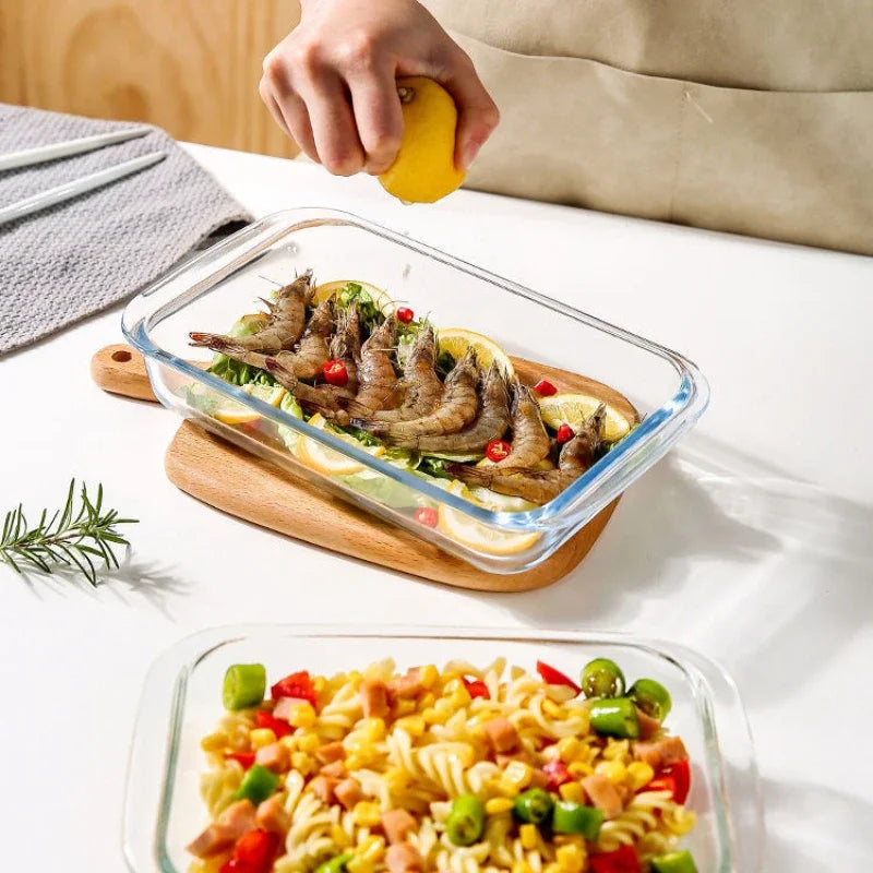 Bakeware Glass Platter Oven Baking Tray Baking Utensil