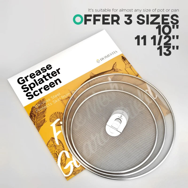 Splatter Screen 304 Stainless Steel Fine Mesh Splatter