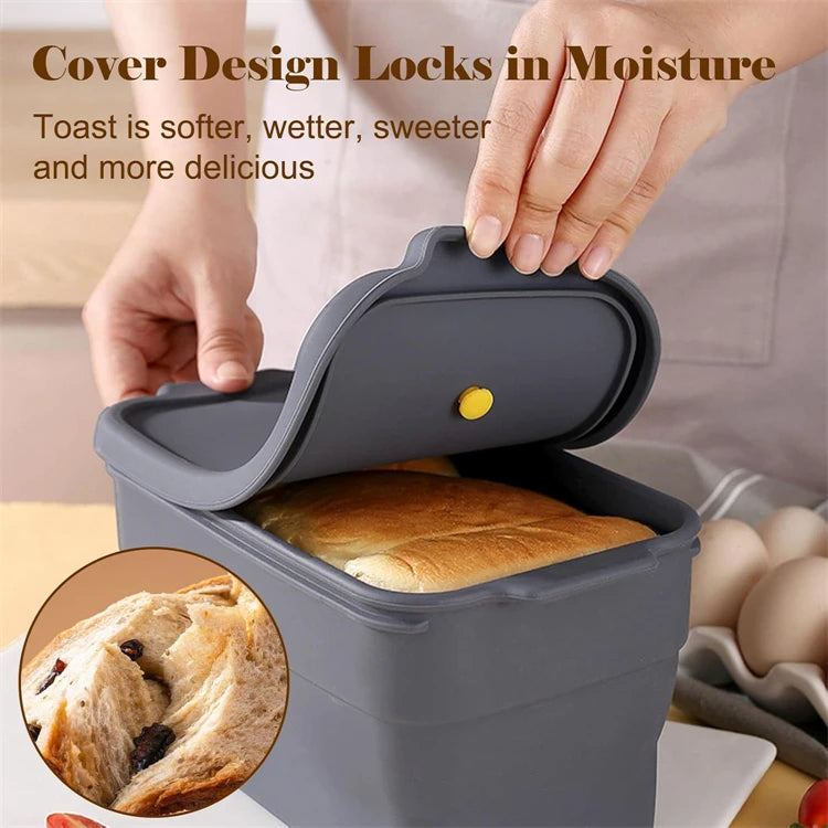 Lmetjma Silicone Bread Loaf Pan Collapsible Bread Toast