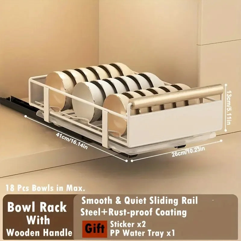 Space-Saving Drawer Organizer Pull Out Storage Rack Storing