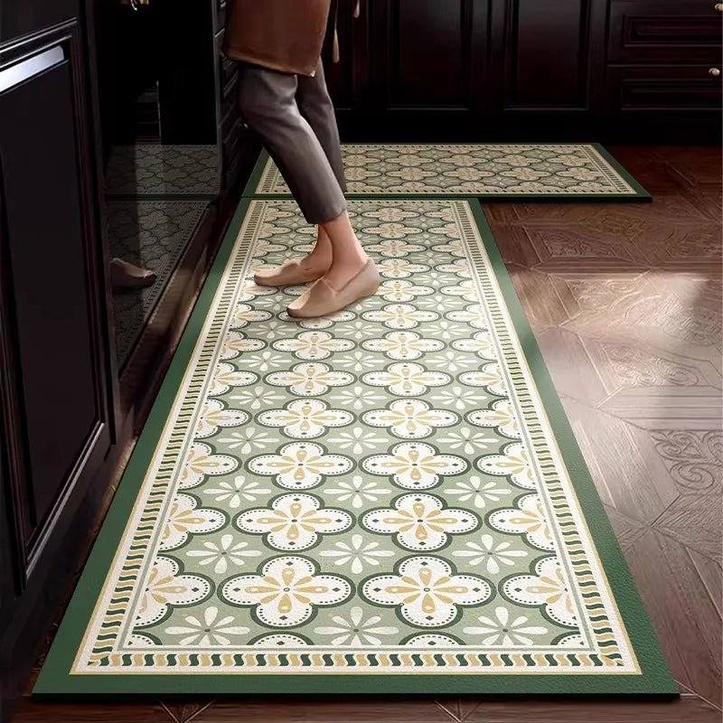 Floor Mat Long Rug Waterproof Non-Slip Pvc Leather