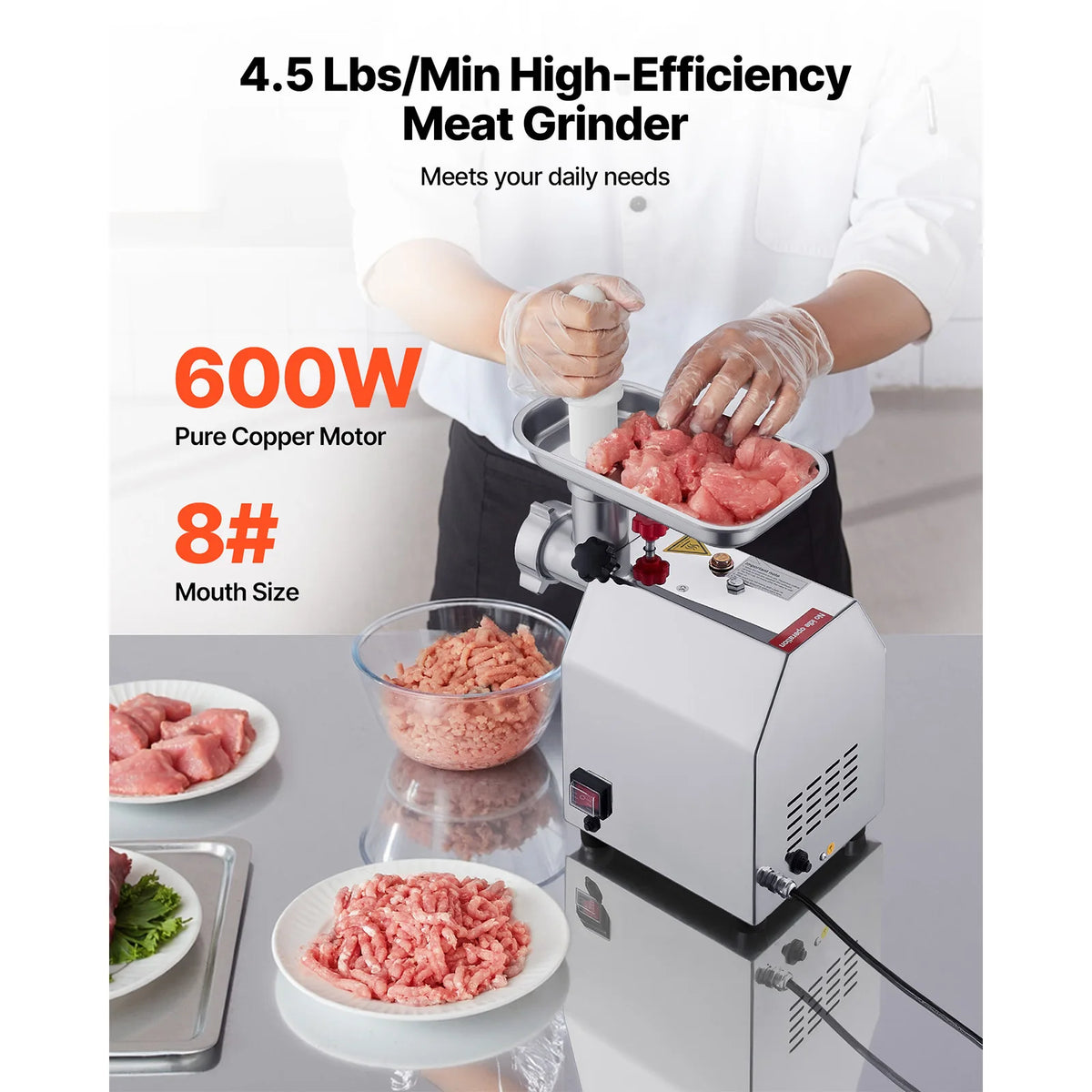 Succebuy Meat Grinder Lbs-9 2lbs/Min Capacity Electric Meat