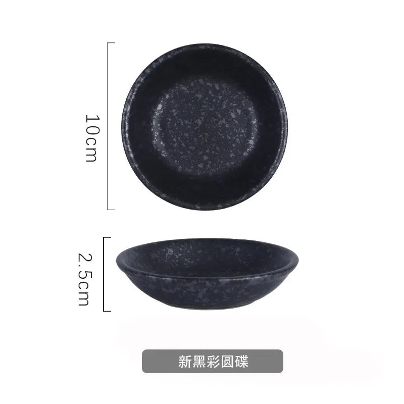 Ceramic Seasoning Dish Japanese Willow Porcelain Taste Dish