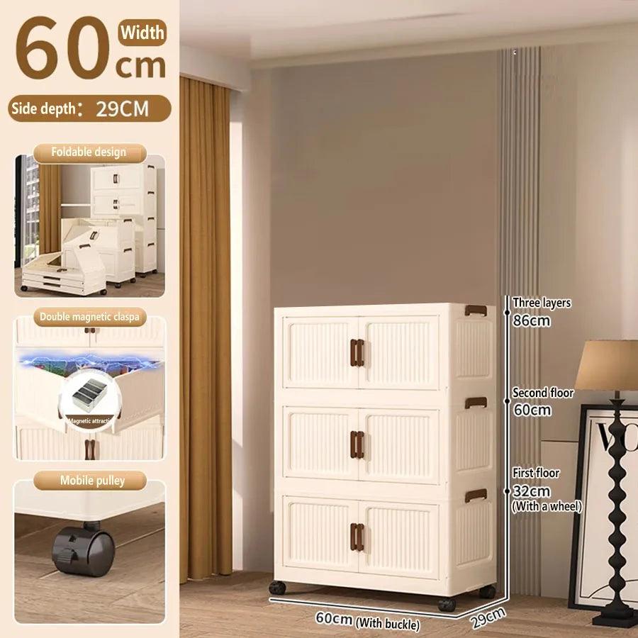 Storage Box Foldableing Cabinet Storage Cabinet Clothes Toys