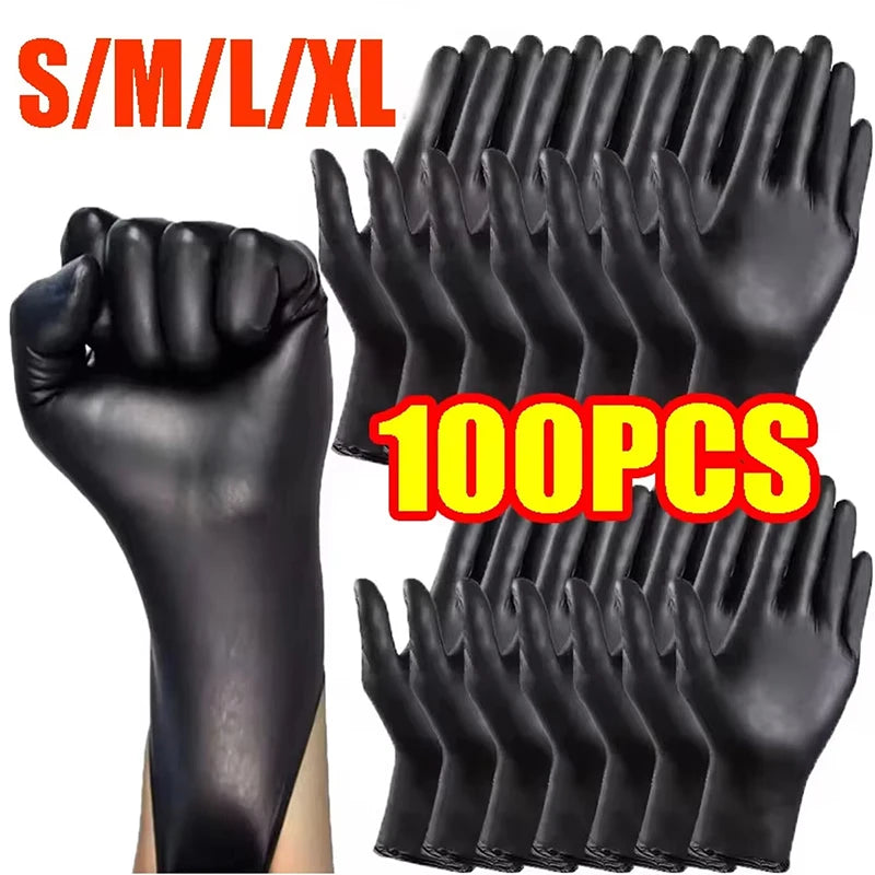 Disposable Glove Packaging Black Nitrile Gloves Cooking Car