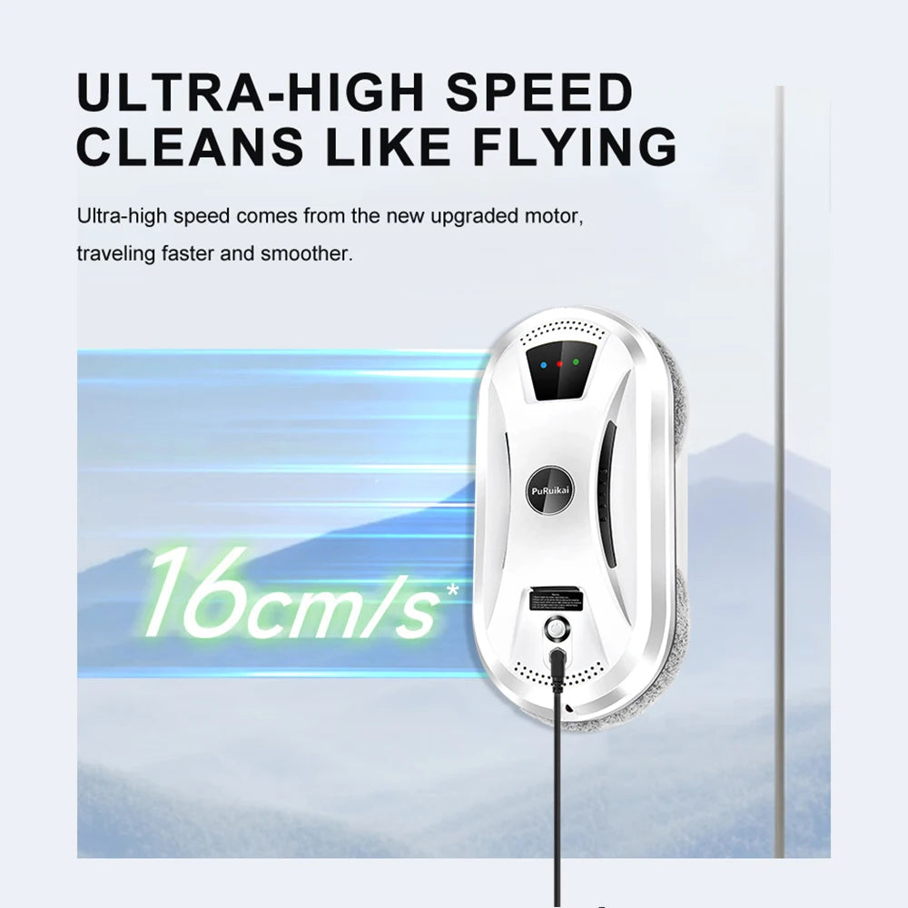 Puruikai Ultra Thin Robot Vacuum Cleaner Window Cleaning