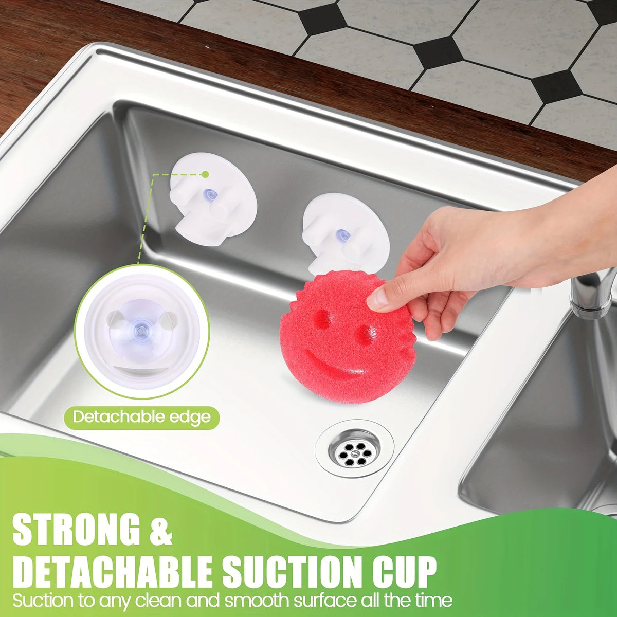 Sponge Holder Smiley Face Sponge Holder Suction Cup