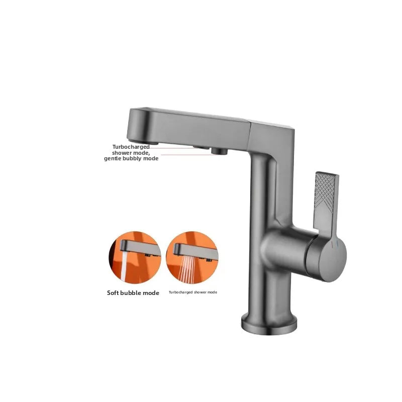 Gun Metal Gray Pull Out Faucet Ledtemperature Display