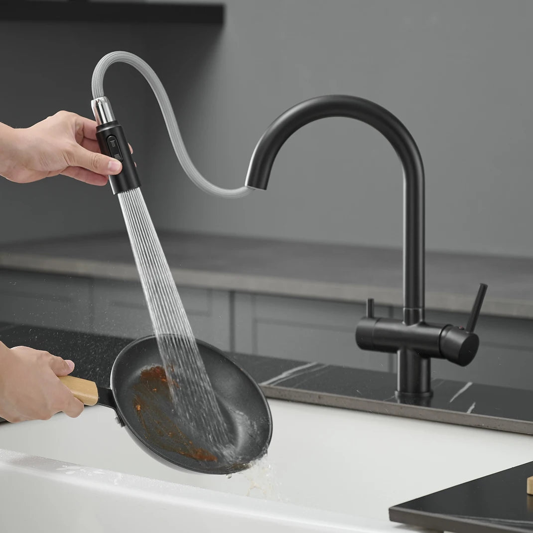 Pure Water Pull Out Filter Sink Faucet Pull