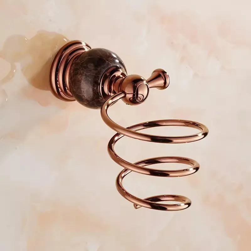 Bathroom Bath Shelf Rose Gold Paper Holder Towel