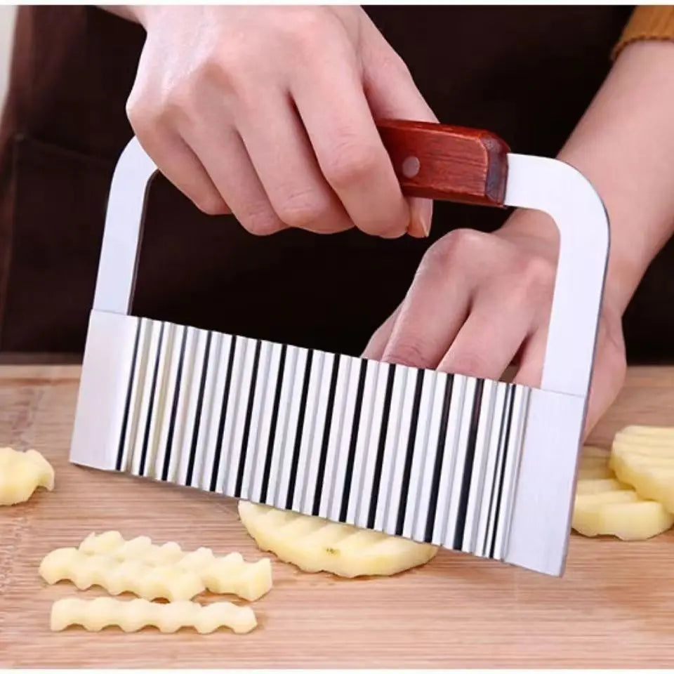 Wavy Potato Cutter Stainless Steel Slicer Onion Chips