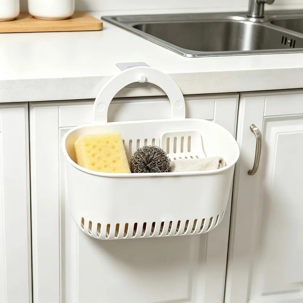 Sink Hanging Storage Basket Drain Sponge Holder Caddy
